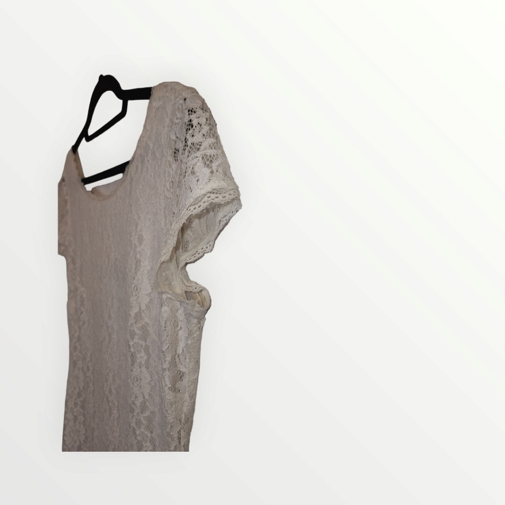 Laundry by Shelli Secal style Ly14666creme white ivory lace dress 10 Sundress - Picture 3 of 15